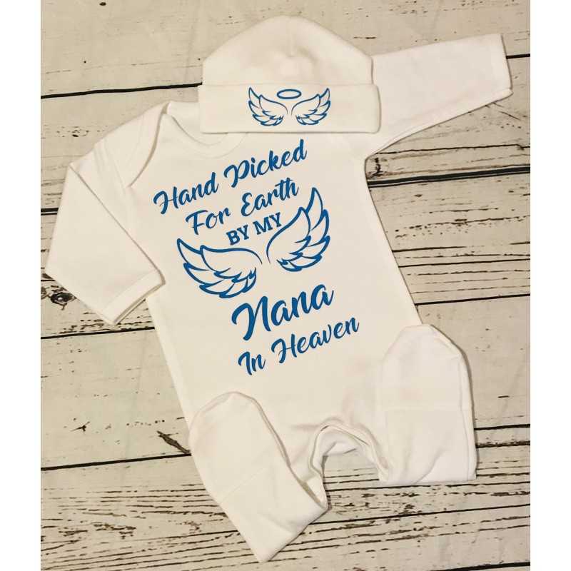 Baby Grow and hat set Hand Picked Nana