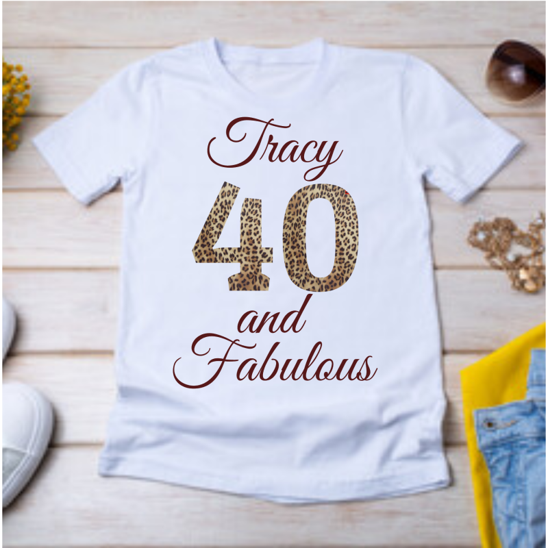 Personalised T-shirt Birthday Fabulous