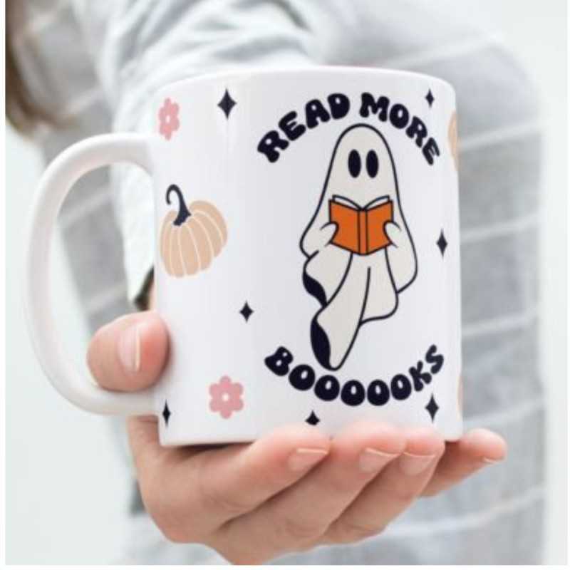 Halloween Novelty Mug Read More Books