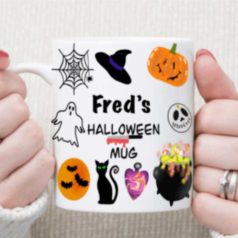 Personalised Halloween mug Wrap