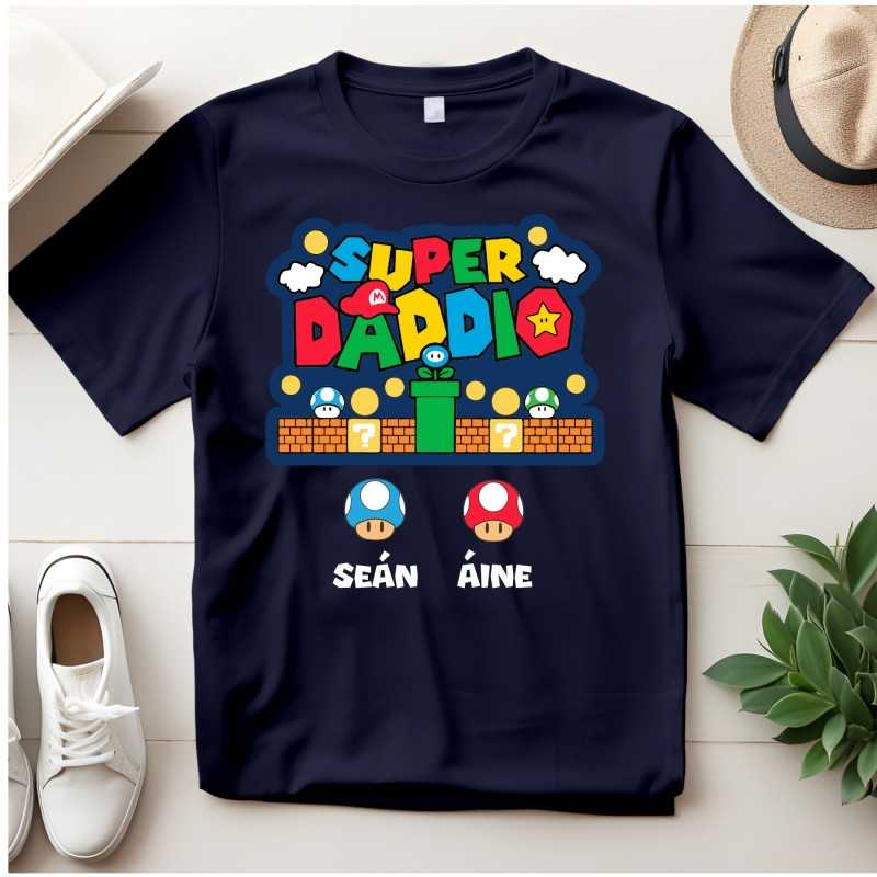 Personalised SuperDaddio Navy t-shirt