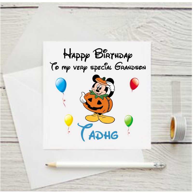 Personalised Birthday Card halloween...