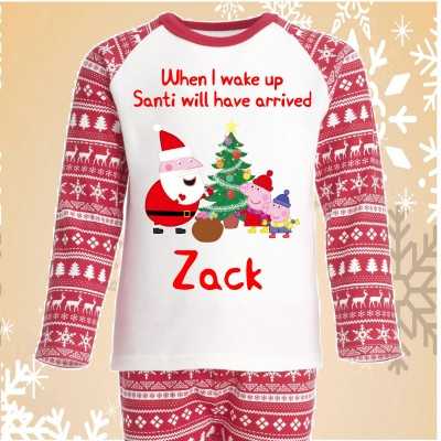 Personalised Christmas Pjs Pig