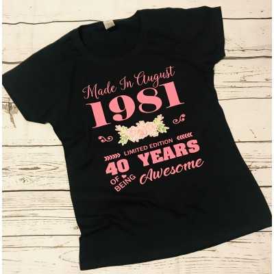 Birthday T-shirt Made In...