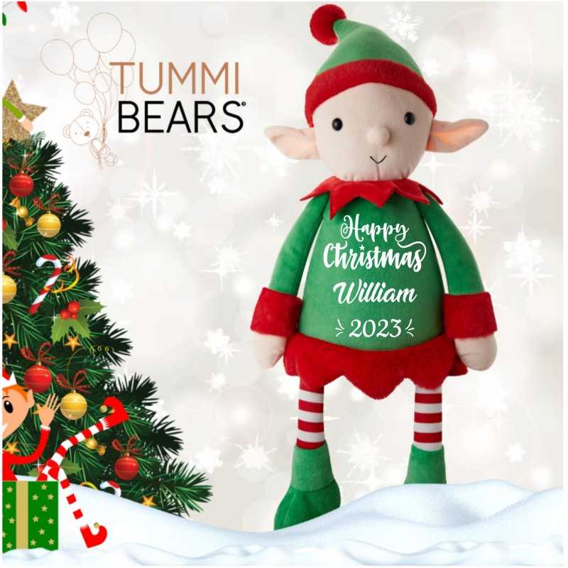 Personalised Christmas Teddy Elf Soft...