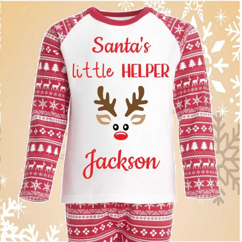 Personalised Christmas Pjs Santa's...