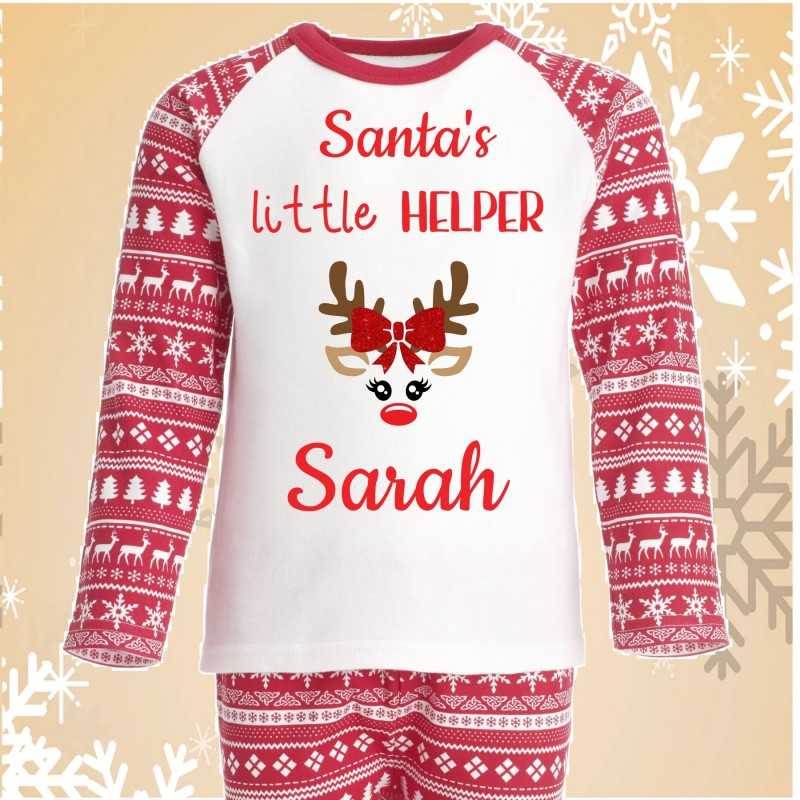 Personalised Christmas Pjs " Santa's...