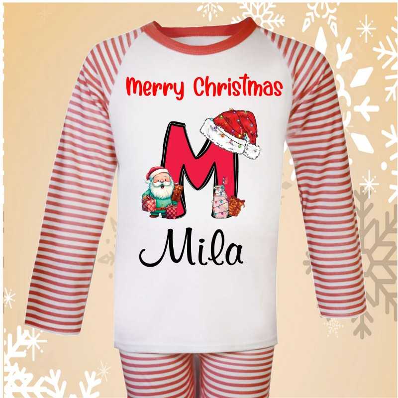 Personalised Christmas Pjs Initial