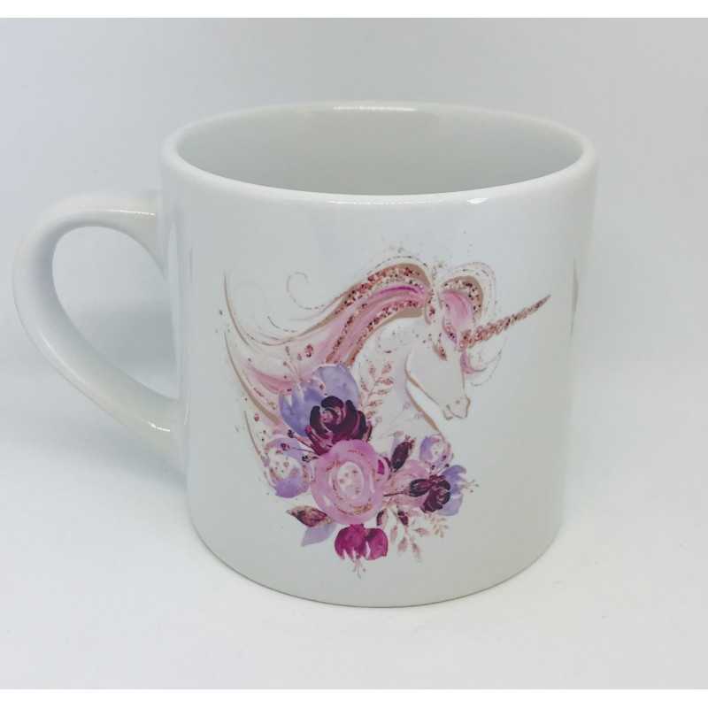 Kids mug unicorn purple