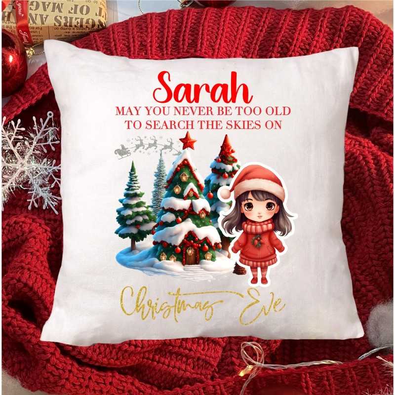Personalised Christmas Eve Cushion