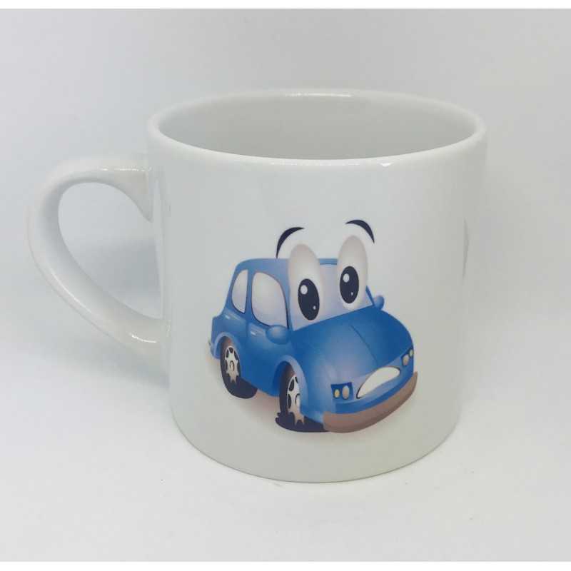Kids mug car blue