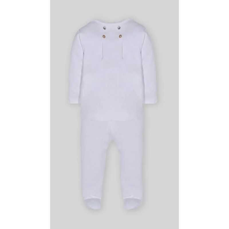 Crew Neck Pant and Sweater Set white
