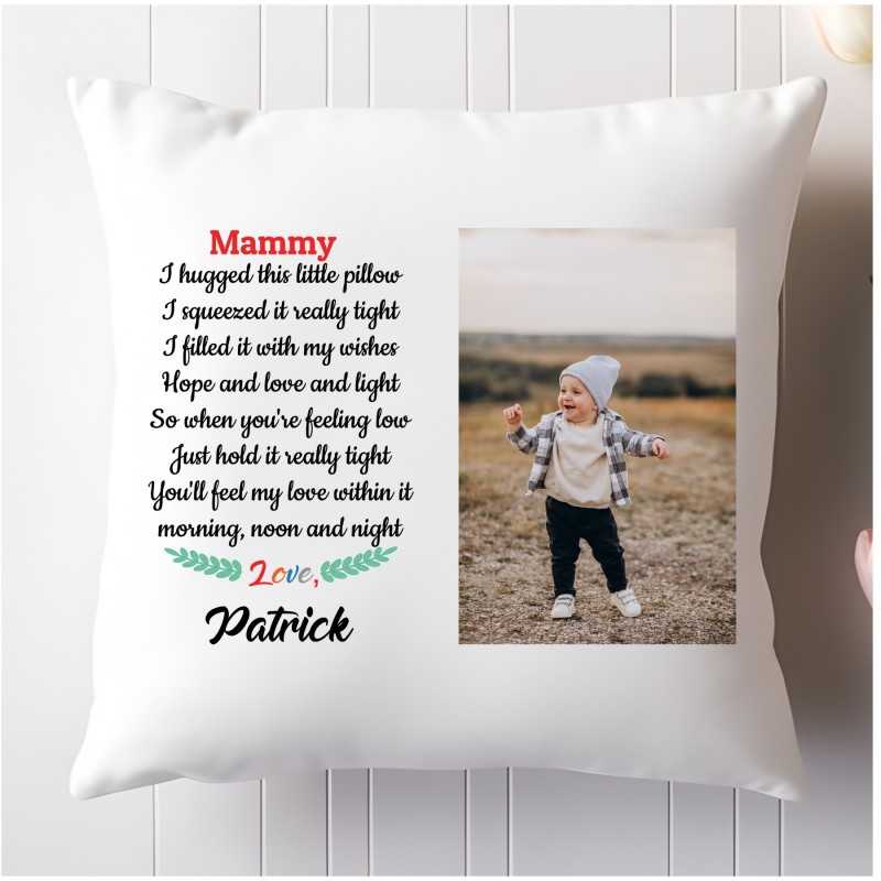 Personalised Hug photo cushion