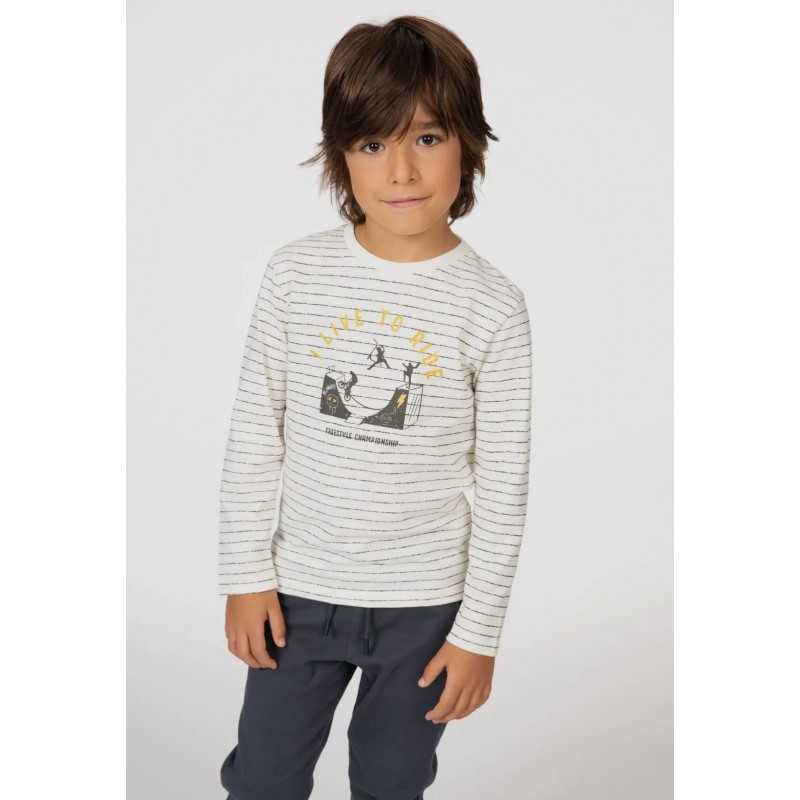 Boy's Top in Anthracite Rider Drawing