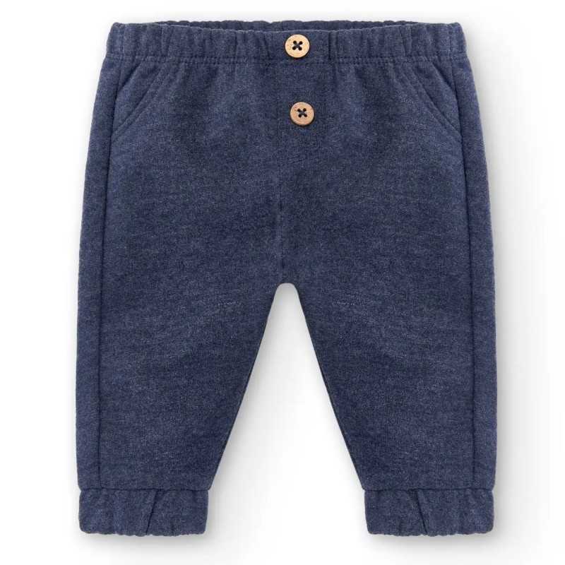 Navy Pants with Buttons
