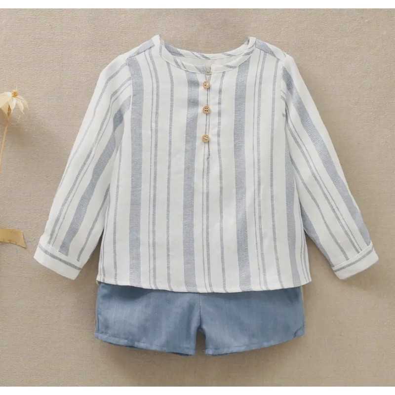 Baby Boy's Set with Striped Shirt and...