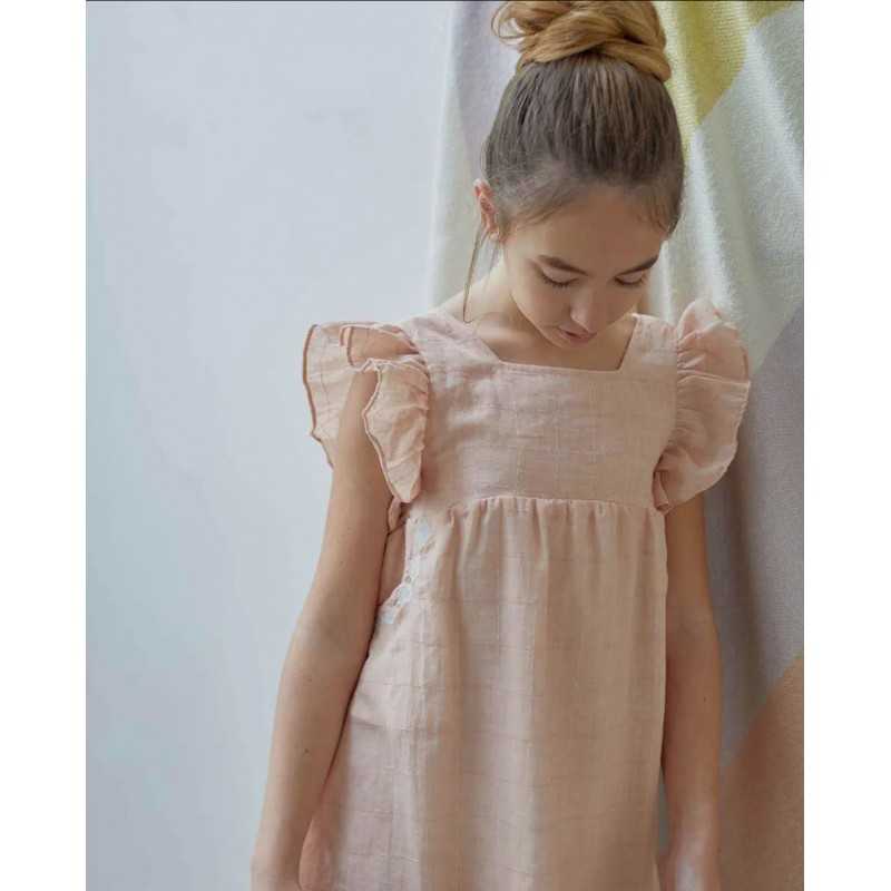 Girl's Dress with Ruffles and...