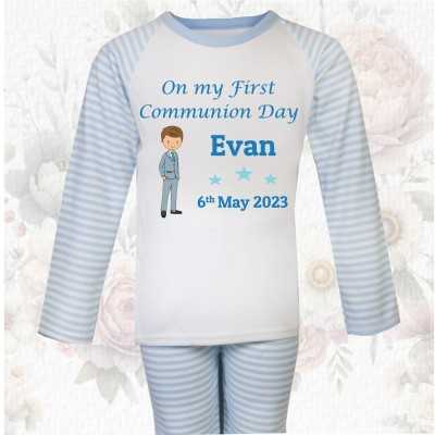 Personalised Communion Pj Boys