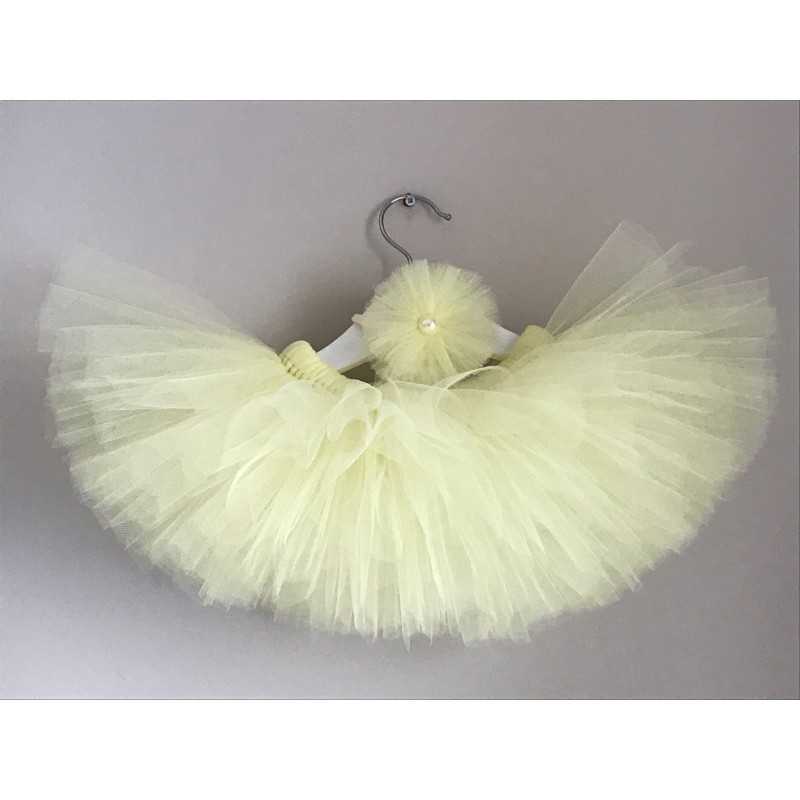 Tutu Skirt and headband set Light Yellow