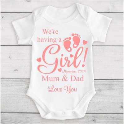 Personalised Baby Vest Girl...