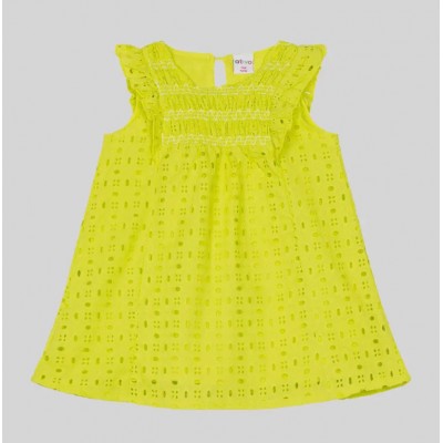 Baby Girl | Woven Dress Lime