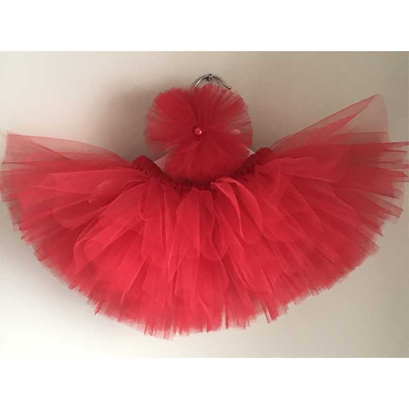 Tutu skirt and headband set Red