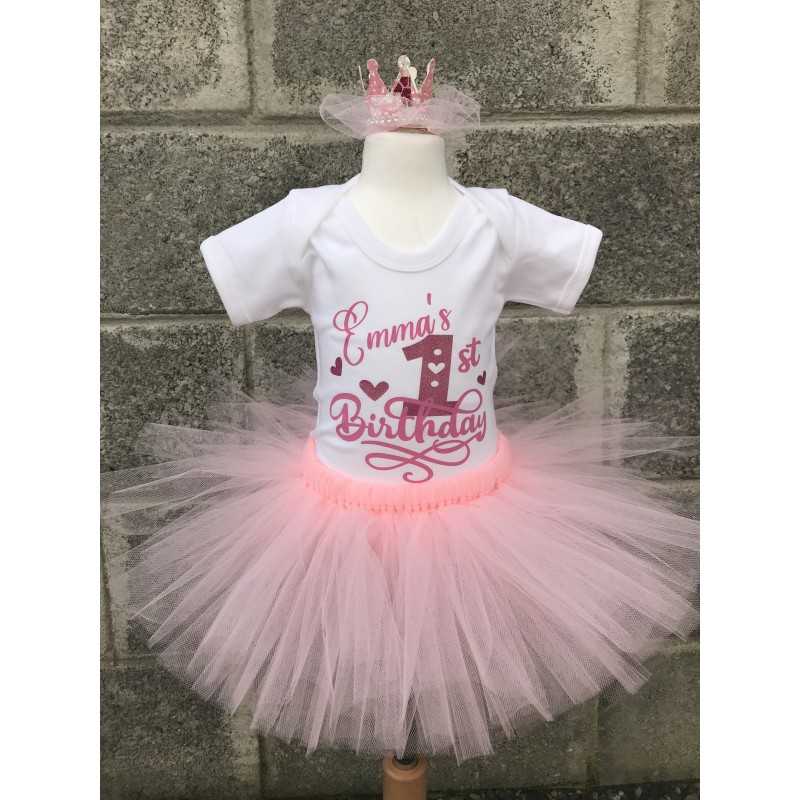 Birthday Tutu Set and Little Crown