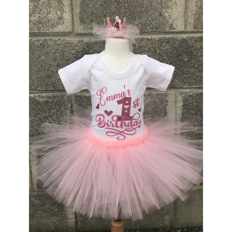 Birthday Tutu Set and Little Crown