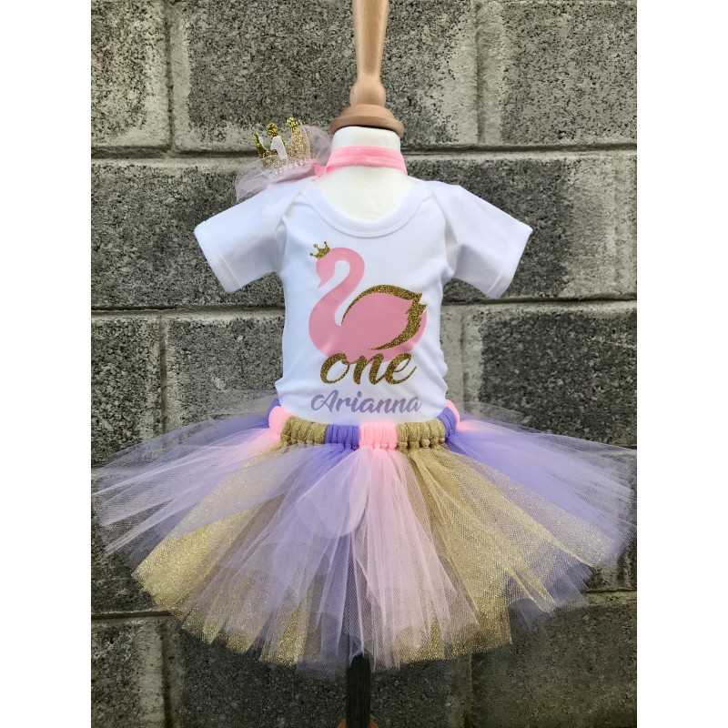 Birthday tutu set Swan