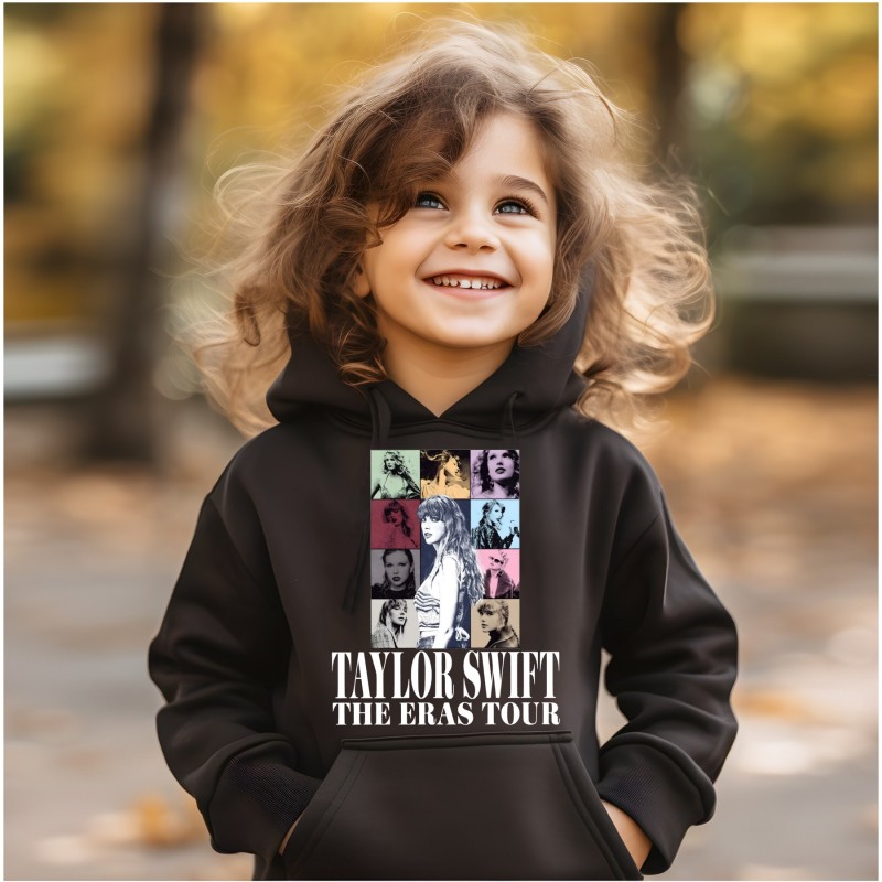 Taylor Swift Eras Tour Hoodie Black