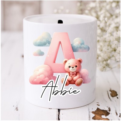Personalised Money Box Bear...