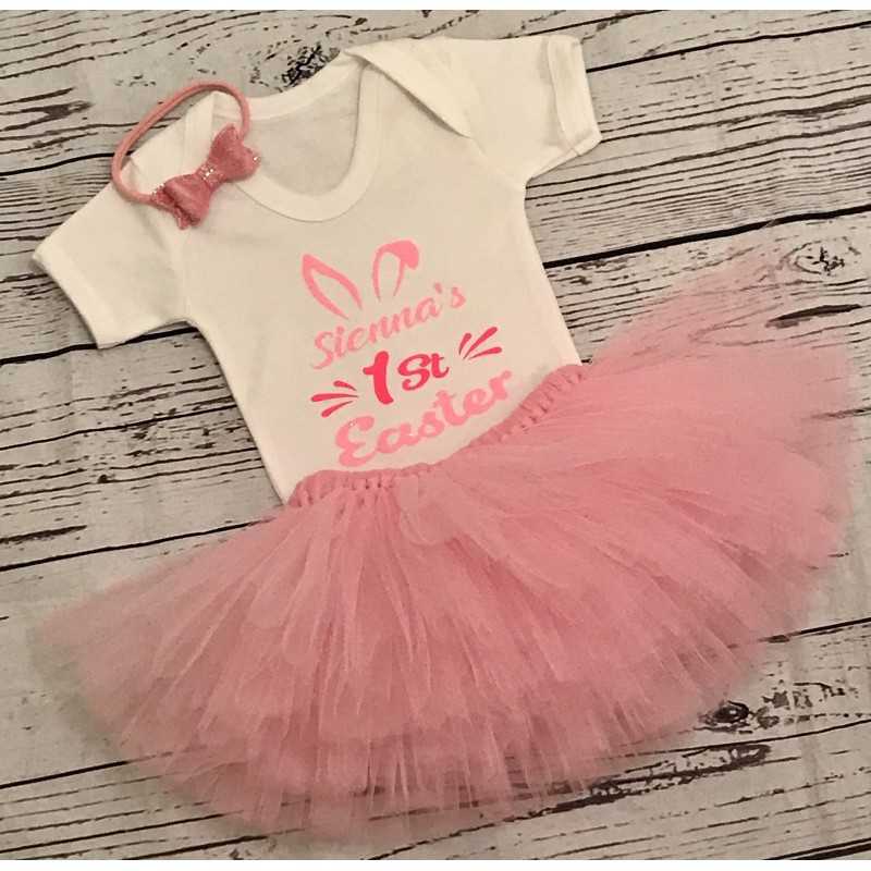 First Easter tutu set pink