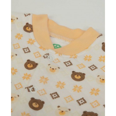 Quilted Babygrow cream/yellow 2