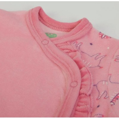 Organic Babygrow pink 2