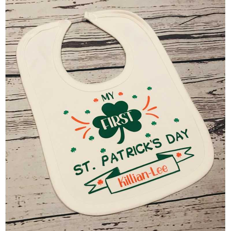 First St. Patrick's Day Bib