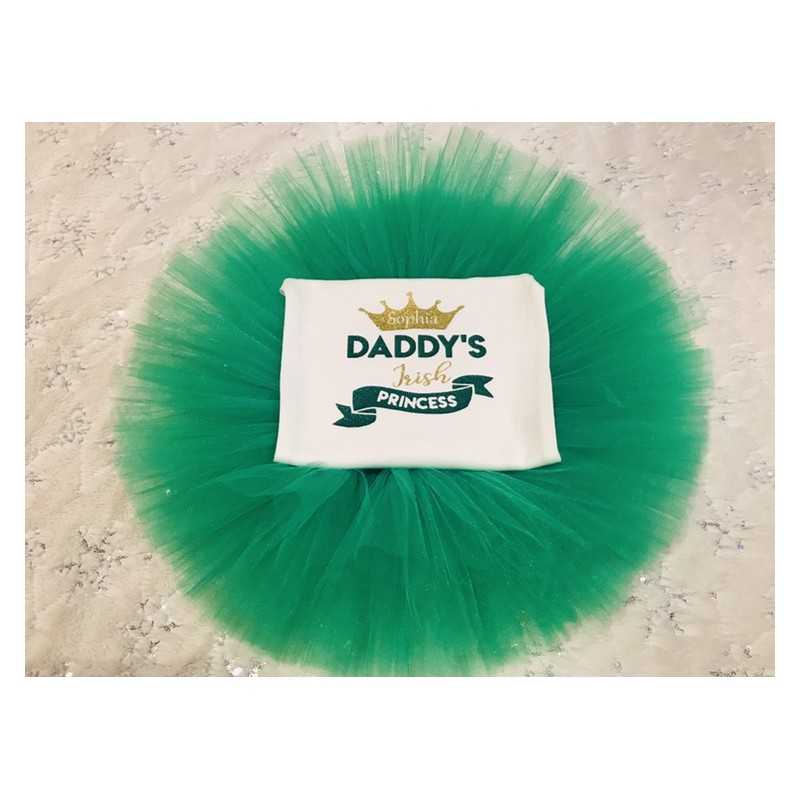 Daddy's Irish Princess Tutu Set Green