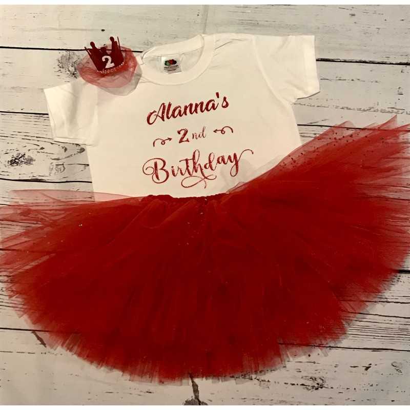 Birthday Tutu Set Red