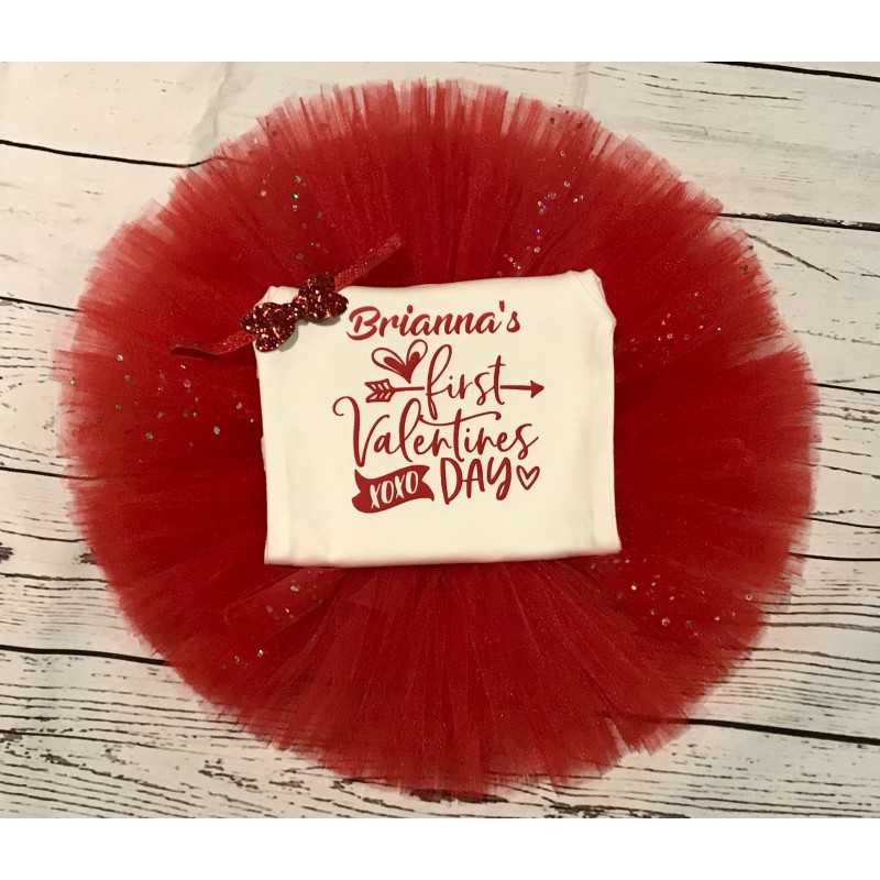 First Valentine's Day Red Tutu Set