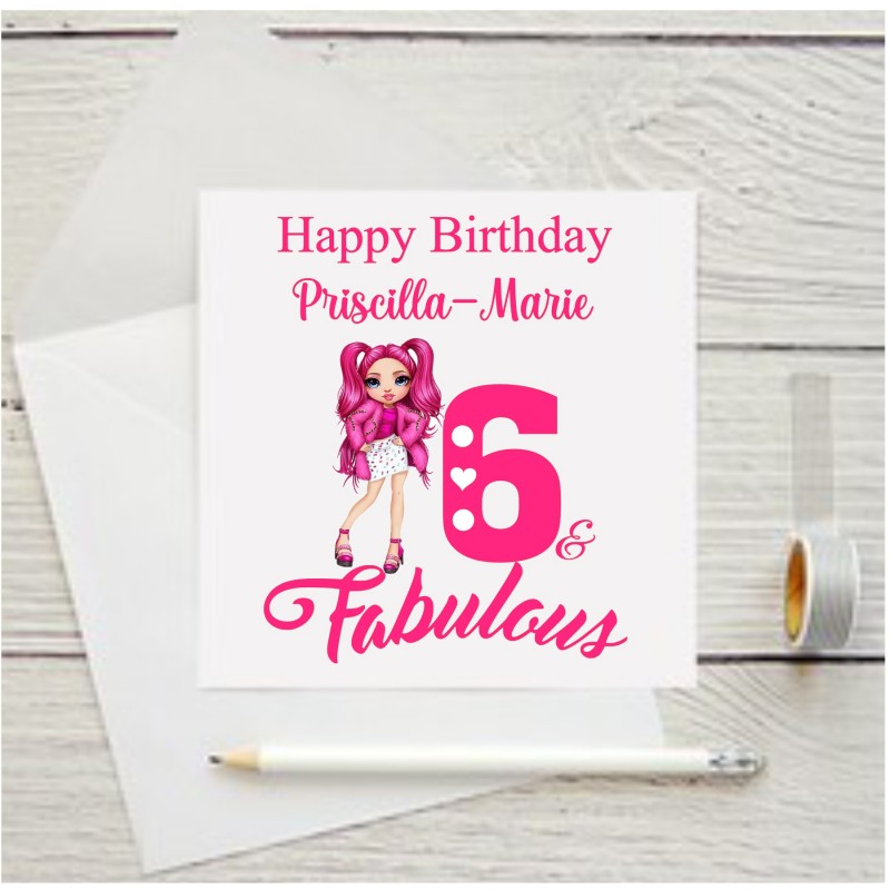 Personalised Birthday Rainbow High Card