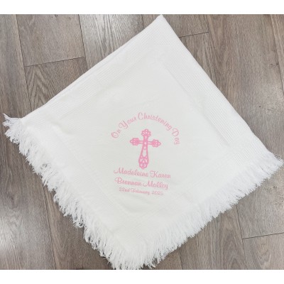 Personalised Christening Shawl 2