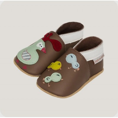 Baby Leather Slippers - Hen...