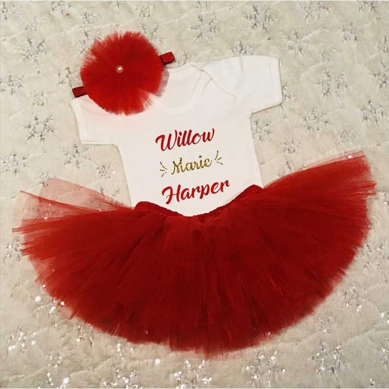 Tutu Set Name Red