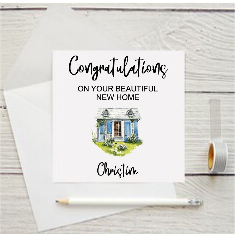 Personalised New Home Card