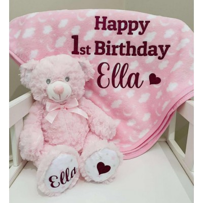 Plush Bear & Blanket In A...