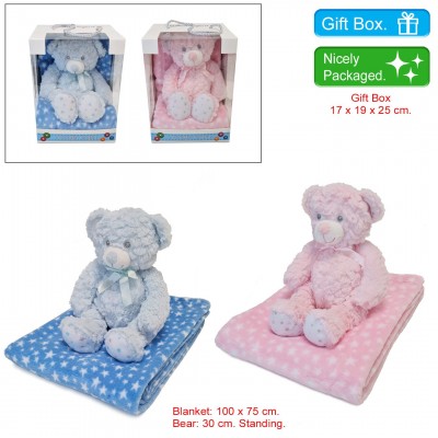 Plush Bear & Blanket In A... 2