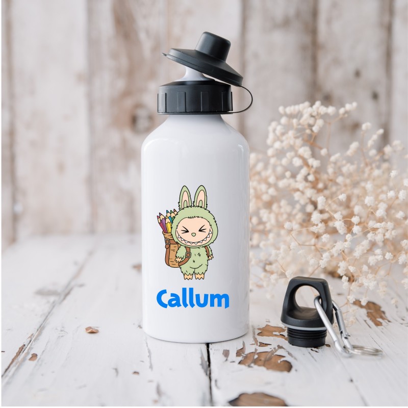 Personalised School Water Bottle blue...