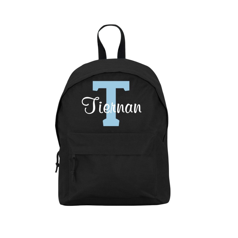 Personalised School Backpack Black