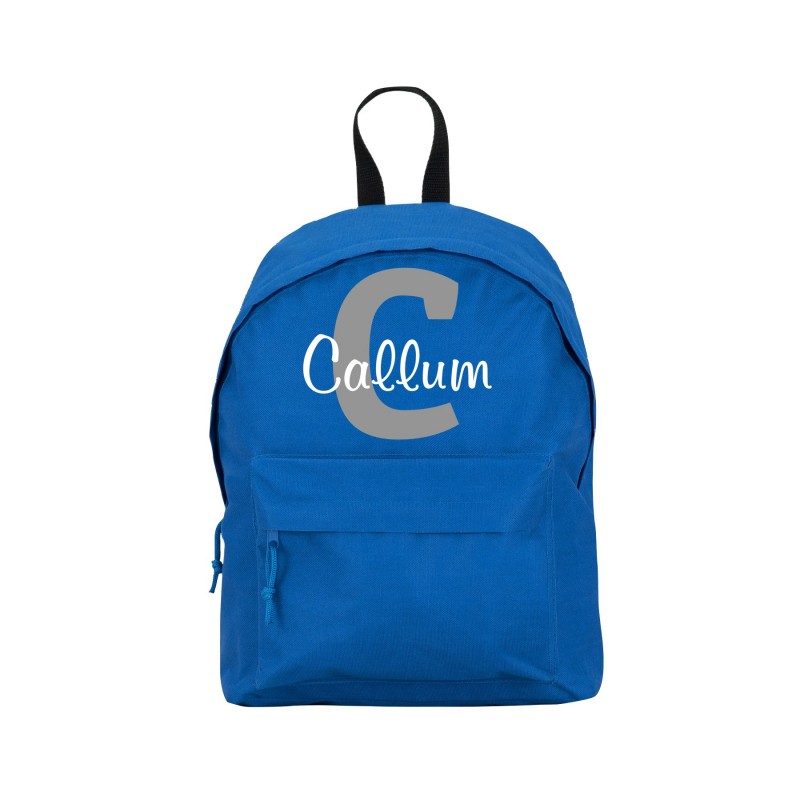 Personalised School Backpack Blue