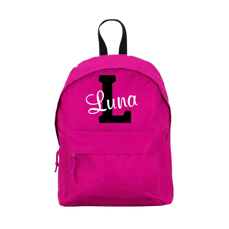 Personalised School Backpack Fuchsia