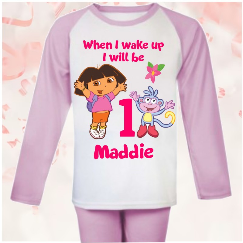 Personalised Dora Birthday Pyjamas